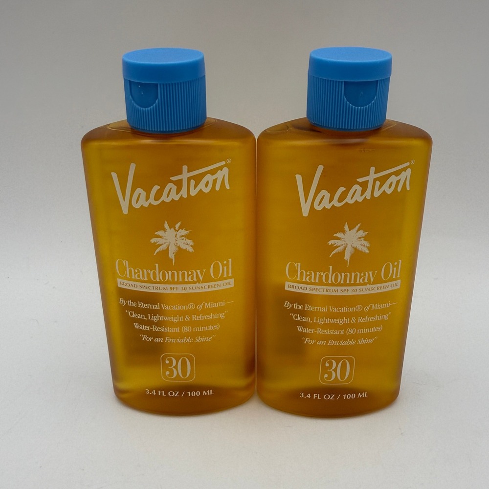 Vacation Chardonnay Oil Sunscreen SPF 30 Unisex 3.4oz 2-Pack Gold SPF30 Oil